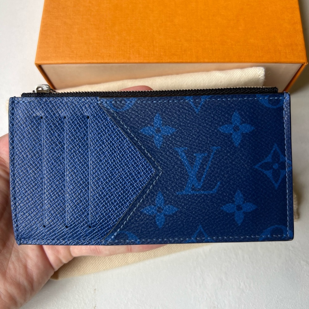 Louis Vuitton M30777 Coin Card Holder Wallet Taigarama Deep Cobalt Blue Monogram